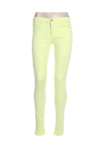 joe s pantalons femme de couleur jaune