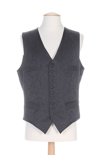 grège gilets homme de couleur noir