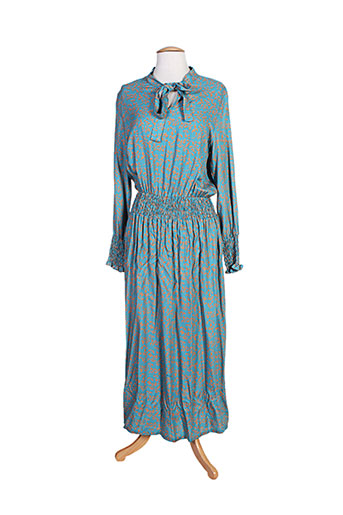 think chic robes femme de couleur bleu