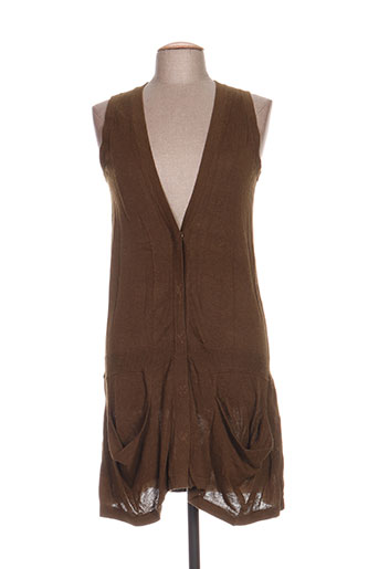 bel air gilets femme de couleur vert
