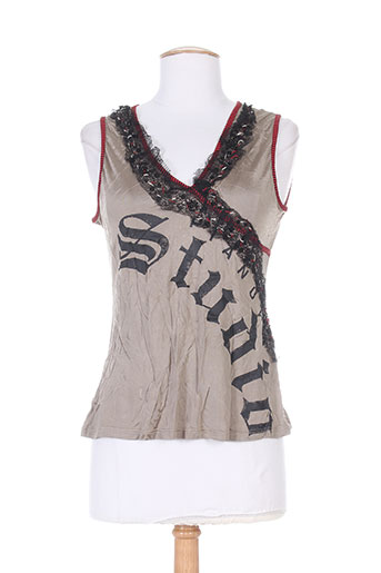 pianurastudio t-shirts femme de couleur beige