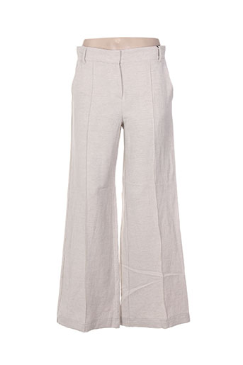 marella pantalons femme de couleur beige