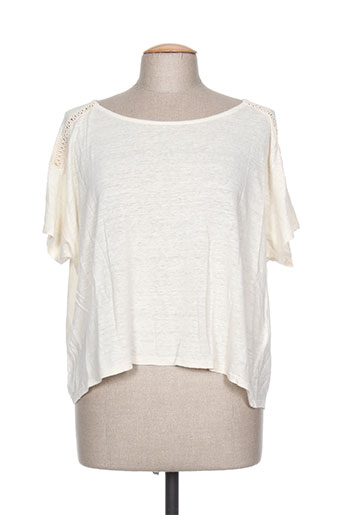 pako litto t-shirts femme de couleur beige