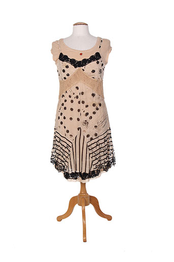 elisa cavaletti robes femme de couleur beige