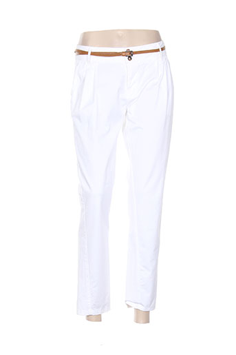 rinascimento pantalons femme de couleur blanc