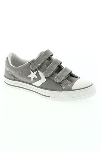 converse chaussures garçon de couleur gris