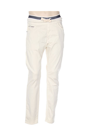 pull in pantalons homme de couleur blanc