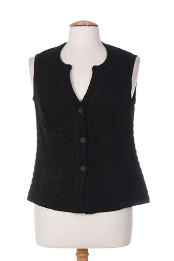 telmail gilets femme de couleur noir