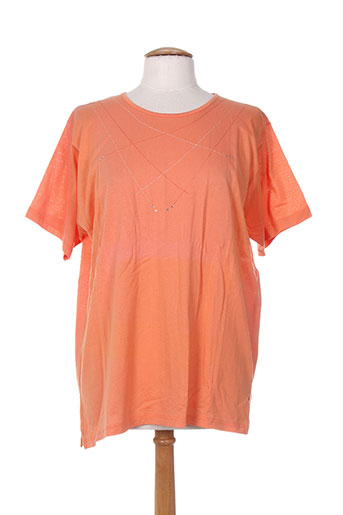 bleu de chine t-shirts femme de couleur orange