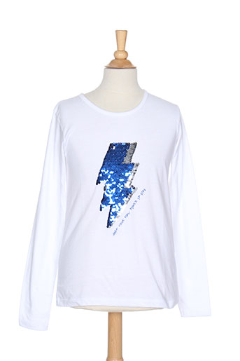 3 pommes t-shirts fille de couleur blanc