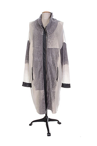 tricot chic manteaux femme de couleur gris