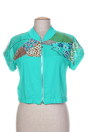 chacok vestes femme de couleur vert