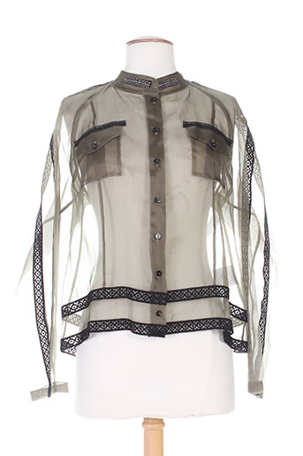 tricot chic chemises femme de couleur vert