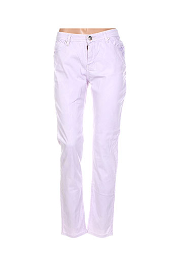 leslie pantalons femme de couleur violet