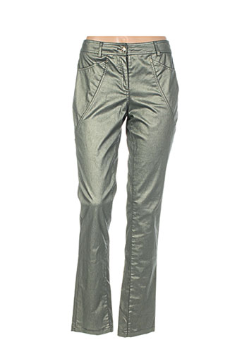 nathalie chaize pantalons femme de couleur vert