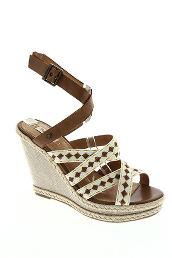 pepe jeans chaussures femme de couleur marron