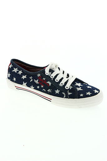 pepe jeans chaussures femme de couleur bleu