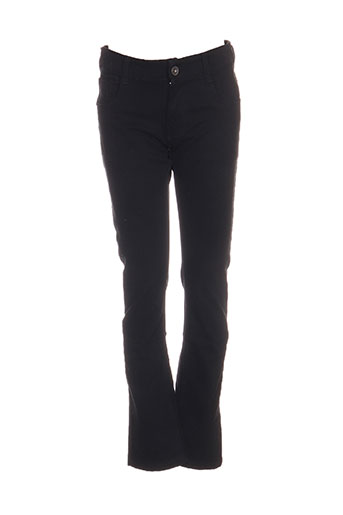 genius pantalons fille de couleur noir