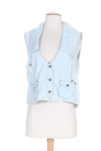 jensen gilets femme de couleur bleu