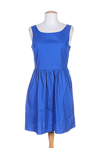 pepe jeans robes femme de couleur bleu