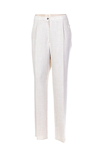 gevana pantalons femme de couleur beige
