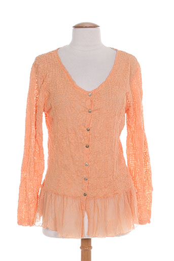 lauren vidal chemises femme de couleur orange