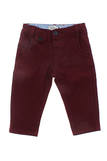 jean bourget pantalons enfant de couleur rouge