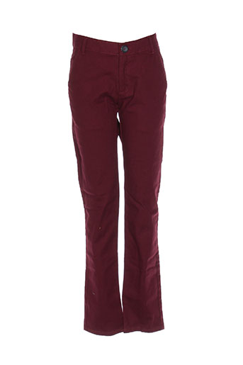 jean bourget pantalons garçon de couleur rouge