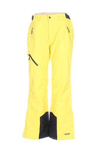 icepeak pantalons femme de couleur jaune