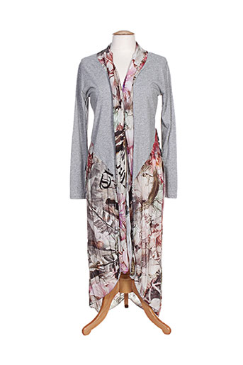 t.think chic vestes femme de couleur gris