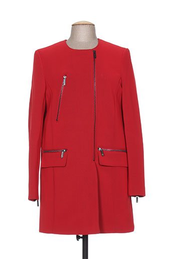 morgan manteaux femme de couleur rouge