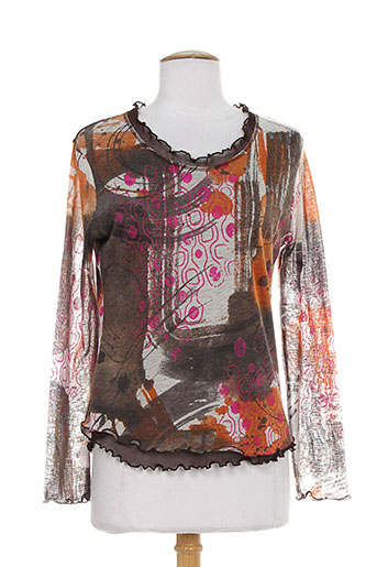 rouge EFFI_CHAR_1 bleu t-shirts femme de couleur marron