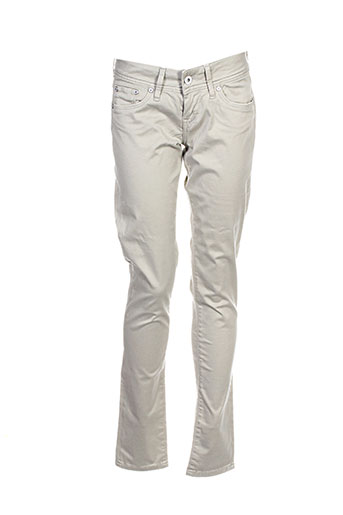 pepe jeans pantalons femme de couleur beige