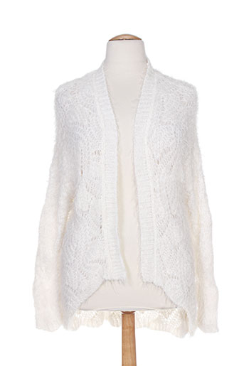 jean gabriel gilets femme de couleur blanc