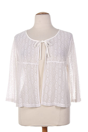 jean gabriel gilets femme de couleur blanc