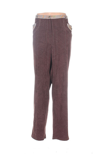 atlanta pantalons femme de couleur marron