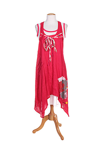 double jeu robes femme de couleur rose