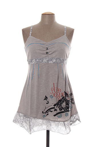 rose bleue tuniques femme de couleur gris