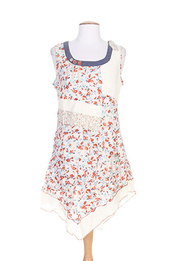 rose bleue robes femme de couleur orange