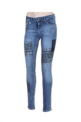 desigual jeans femme de couleur bleu