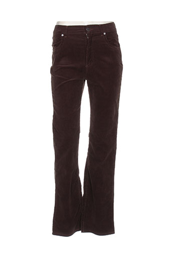 ober pantalons femme de couleur marron