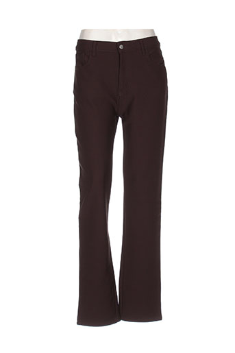 gallice pantalons femme de couleur marron
