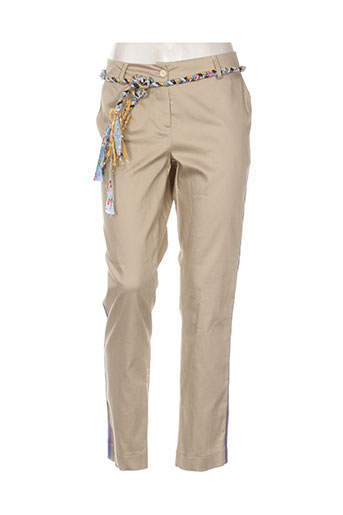 think chic pantalons femme de couleur beige