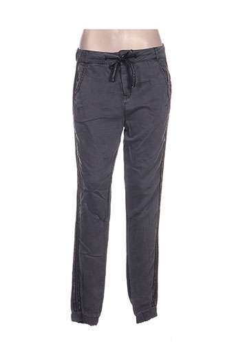 aaiko pantalons femme de couleur gris
