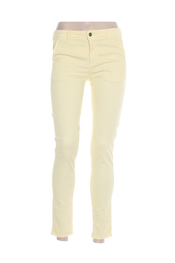couturist pantalons femme de couleur jaune