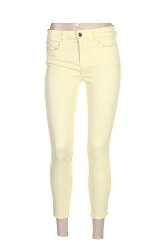 couturist pantalons femme de couleur jaune