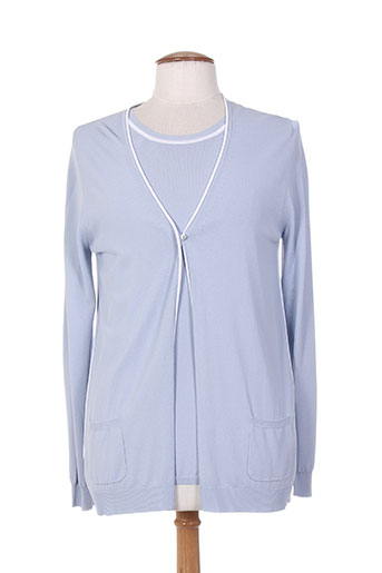 maxmara gilets femme de couleur bleu