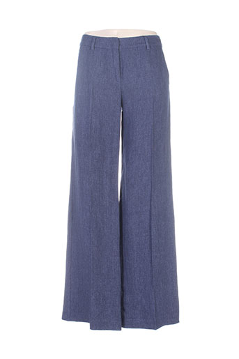 maxmara pantalons femme de couleur bleu