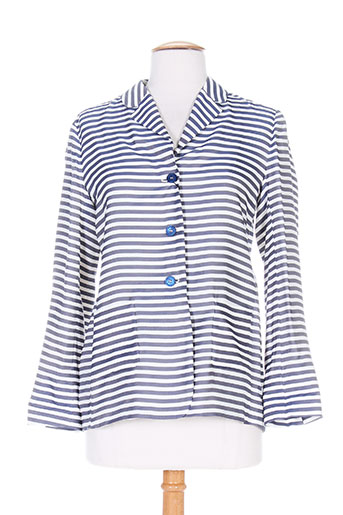 maxmara vestes femme de couleur bleu