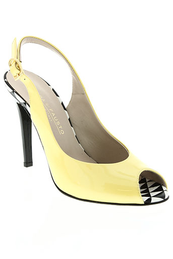 moda di fausto chaussures femme de couleur jaune